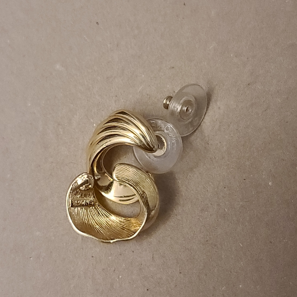 Monet goldtone earrings